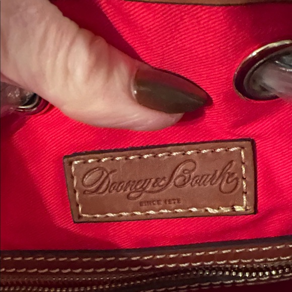 Dooney & Bourke White and Tan Drawstring crossbody Bag - Picture 11 of 12